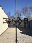26    Long Large Antique Cast Iron Lightning Rod Weathervane Directionals For Ball