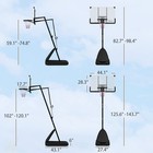 Portable Basketball Hoop  4 9-10  Height Adjustable Basketball Goal