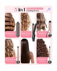 5 In 1 Curling Iron With Thermal Brush And 4 Interchangeable Cerami    Fast Ship