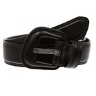  Leather Belt With Sculpted Padded Buckle For Jeans  Dresses And Daily Outfit