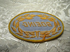 Vintage Oval Embroidered Boeing Patch Blue   Yellow 2  X 3 5  Aviation