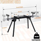 Miter Saw Stand With One-piece Mounting Brackets Sliding Rail 440lbs