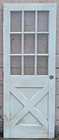 32 x79 x1 75  Vintage Antique Solid Wood Wooden Front Entry Door 9 Windows Glass