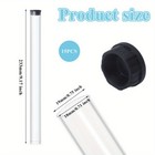 15pcs Acrylic Incense Storage Tube With Black Cap For Incense Sticks