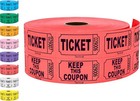 1000 Raffle Tickets  50 50 Double Roll  Red   8 Color Options   Cardstock  Cl   