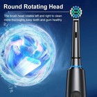 Pro Rotating Electric Toothbrush Rechargeable 5 Modes 4 Heads Smart Timer