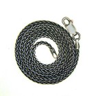Sterling Silver Oxidized Wheat Necklace Chain For Pendants 1 6mm   925 Silver 