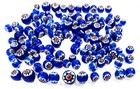 1 4 Pound Vintage Chevron Glass Star Sun Tribal Blue White Red Trade Beads 1911