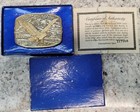 Patriotic American Eagle Belt Buckle International Mint Silver   Gold Plated