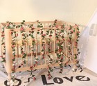 5pcs 41ft Artificial Rose Flower Fake Vine Ivy Hanging Garland Floral Decor Pink