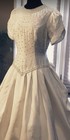 Vintage Pearl Wedding Dress With Bow Bustle