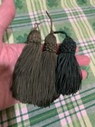        Trims Lot Of 3 Green Chainette Tassel Set