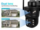 3pcs 6mp Solar Camera Wifi Solar Panel Dual Lens Camera Home Security Cctv Video