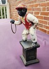Cast Iron Hitching Post Horse Jockey Equestrian Vintage Original Paint