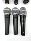 Lot 3x Shure Wired Microphones 2x M58 1x Pg57 3x Mounts  tested Nice 