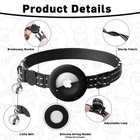 Lievuiken Airtag Cat Collar  Safety Breakaway Collar 7 5  -12 5    Black 