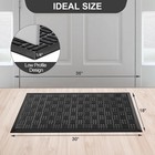 Entrance Mat Indoor Outdoor Heavy Duty Commercial Front Door Mats Carpet Black