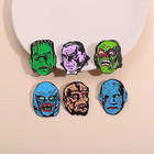 Set Of 6 Horror Movie Halloween Enamel Pin Set Wolfman Dracula Frankenstein Lot