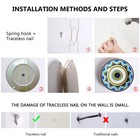 4 Pcs Spring Metal Wall Hangers For Plates With Hooks Decorative Holders