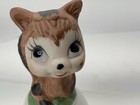 Vintage Ucagco Ceramic Squirrel Chipmunk Rose Flower Bell Japan Brown 5   