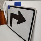 Authentic Traffic Highway Road Street Arrow Sign 90degree Right 21  X 15  12-129