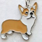 Tan And White Corgi Dog Pup Bag Purse Charm Dangle Zipper Pull Jewelry