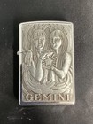 Zippo 1998 Barrett Smythe Zodiac Series Gemini Chrome Lighter Sealed In Box C178