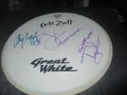 Great White enuff Z Nuff Signed autographed Drumhead   jack Russell  rip 