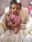 Lifelike Black 19  Reborn Baby Dolls Full Body Vinyl Girl Waterproof Newborn Toy
