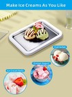 Rolled Ice Cream Maker With Lid  Instant Roller Tray Large  White