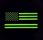 Usa American Country Flag Cop Police Blue Line Glow Tactical Pvc Hook Patch