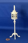 Dollhouse Miniature Oriental Birdcage Stand With An Off White Finish Idm0800