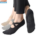 Combed Cotton Towel Bottom Cross Tie Yoga Socks Professional Pilates Socks Anti