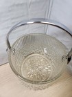 Vintage Teleflora Glass Ice Bucket Chrome Handle Made In France Mid Century 1955