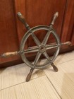 Antique Or Vintage Nautical Brass Or Bronze Steering Maritime Wheel