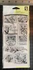 New Inkadinkado Rubber Stamp Set Clear Acrylic Garden Greetings Free Usa Ship