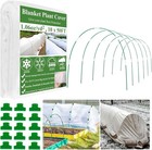 Complete 10x50ft Garden Frost Cover Kit With Hoops For -round Plant Safety