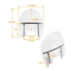 Detachable Clear Windshield Windscreen For Harley Heritage Softail 2000-2017