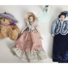 Vtg Avon 3 Lot Collectibles Teddy Bear Lavender Hat Southern Bell Victorian Doll
