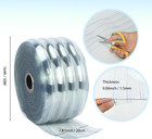 Commercial Plastic Strip Door Curtain 164  L X 7 87   W Clear Ribbed Pvc Strip C