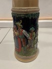 Vtg W  German Beer Stein Drinking  Villagers Preparing For The Hunt 8   x5 5   x4 25