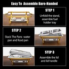Gold 8 Pack 8qt Stainless Steel Chafers Chafing Dish Sets Catering Food Warmer