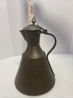 Antique Middle Eastern Copper Pitcher Water Jug Hand Forged 12   h X 8 5 8   w
