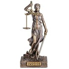 Lady Justice Figurine Resin Hand Painted Bronze 4 Inch Greek Goddess Statue