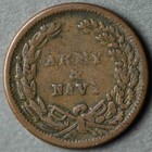 1863 Patriotic Civil War Token 8a 317a R-2  army   Navy 