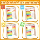 Wooden Abacus For Kids  Math Learning Tool  10-row Bead Frame With Counting S   