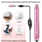 Electric Nail Drill Usb Nail File Polishing Tool Manicure Pedicure Kit
