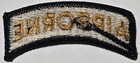 U s  Army Airborne Tab Patch Dress Gold   Black Arc Rocker New Nos  Vtg Org Usgi