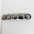 Vintage Mexico Sterling Silver Hair Clip Barrette Clam Seashell Beach Nautical