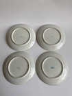 Antique Nippon Set Of 4 Porcelain Green Hand Painted Gilded Bread Plates 6 1 4   d